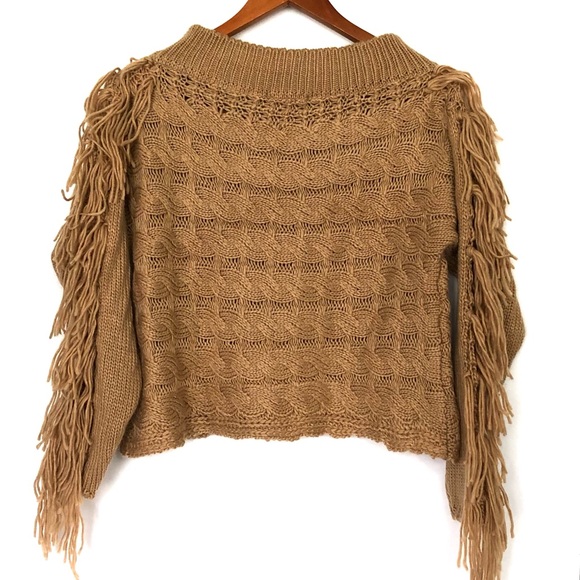 ANDTHEWHY Brown Fringe Sweater - Picture 6 of 6